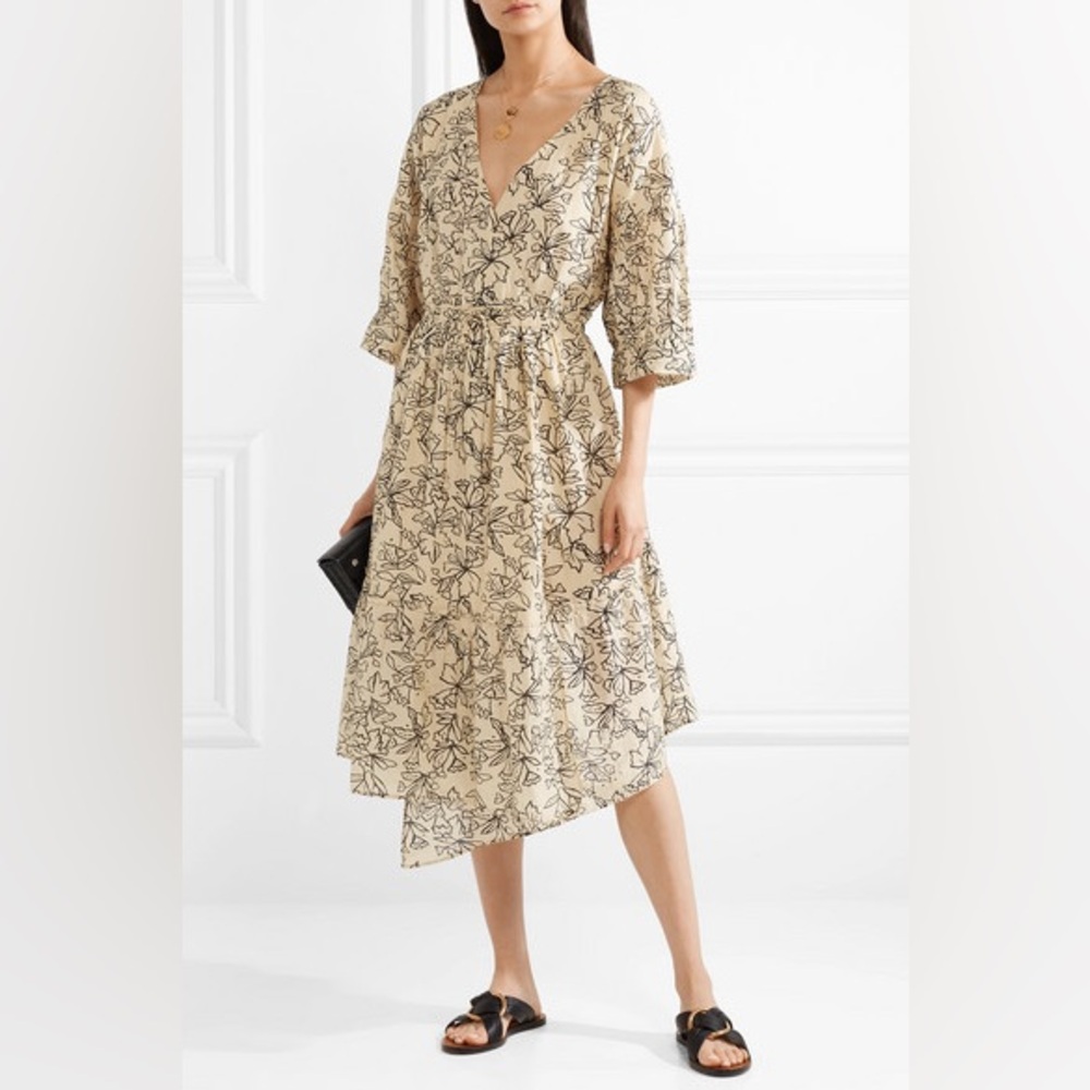 Apiece Apart Cotton/Silk Midi Dress (Size 2)